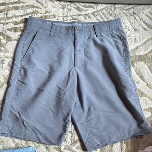 Under Armour Gray Flat Front Athletic Shorts
